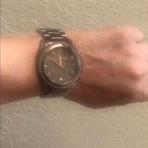 Michael Kors Black and Gold Timepiece